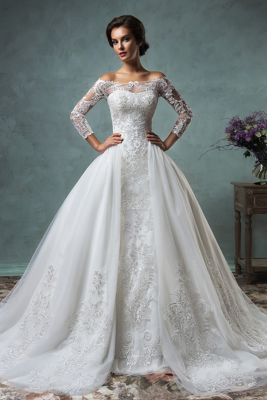 two-piece wedding dresses and a-line wedding dresses