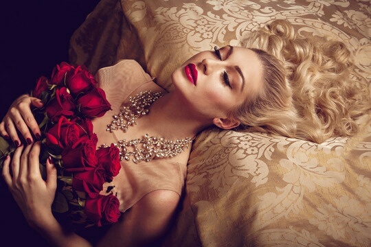 romantic, woman and blonde hair