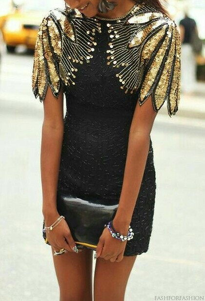 gold, black and look