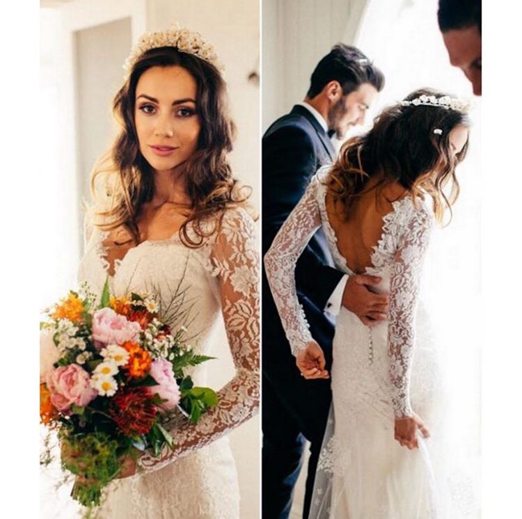 beach waves, lace, flowers and bride