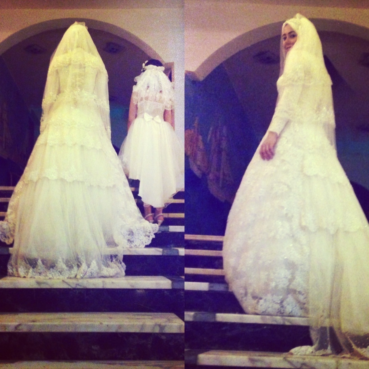 veil, off white, turkish style and dress