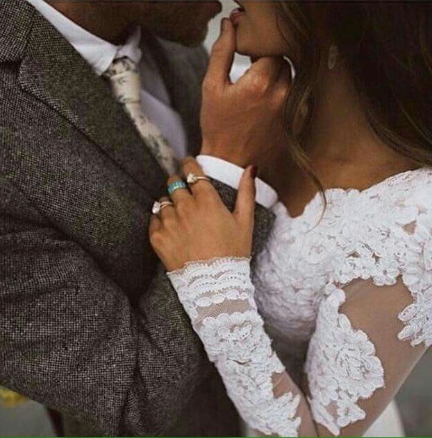 married, live, rings and white dress