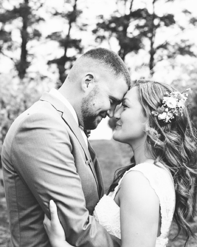 flowers, hairstyle, bride and dress