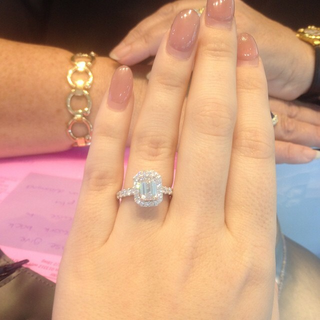 love, engagement ring, diamond and nails
