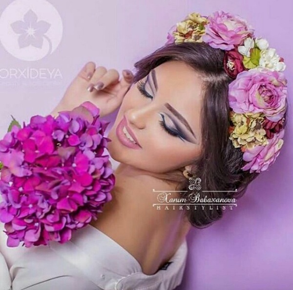 make up, flowers girl, beautiful and hair flowers