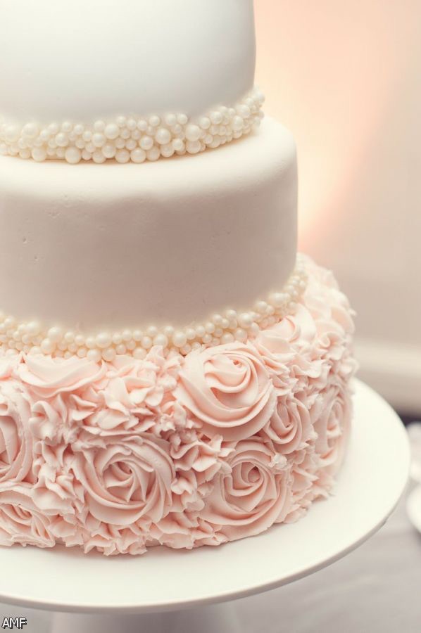 cake, white and pink, fondant and birthday