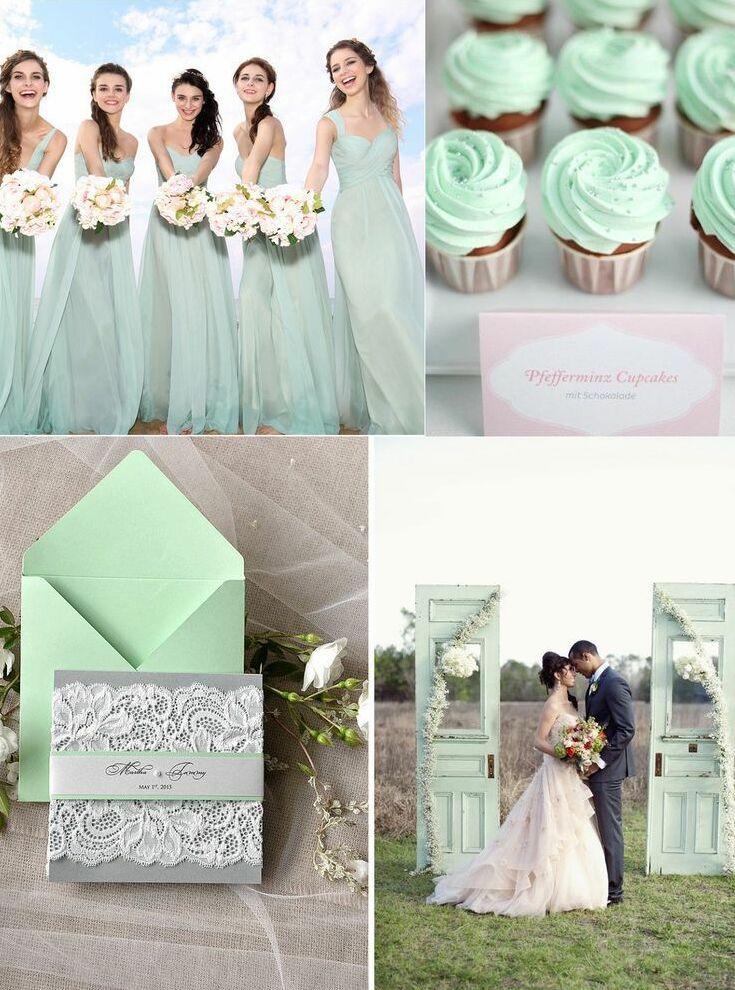 wedding 2016, bridesmaid dresses and mint