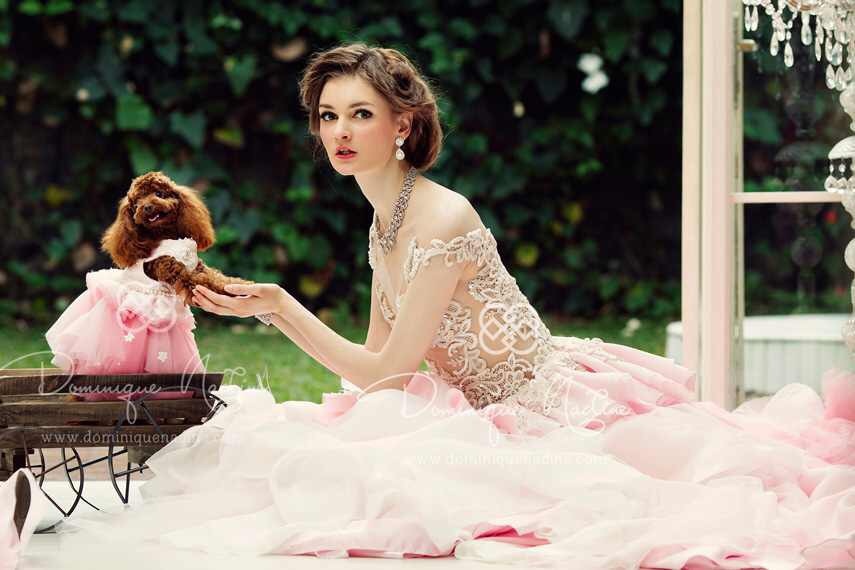 beautiful, flowers, Prom and gown