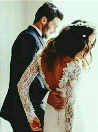 romantic, couples and wedding lace dress