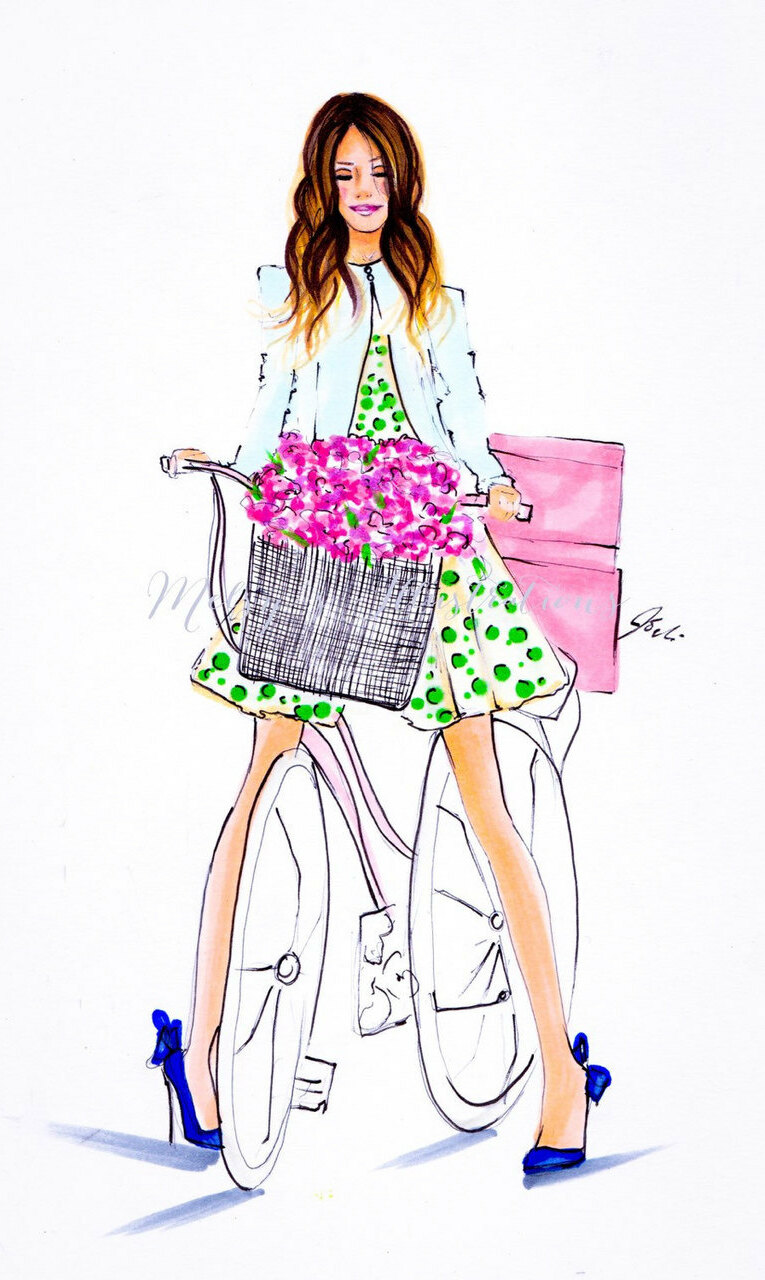 fashion print, grunge, fashion illustration and boho