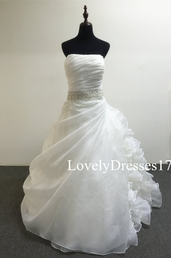bridal dresses, beaded sash, bridal dresses white and organza wedding gown