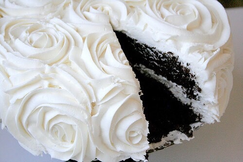bake, roses and cake