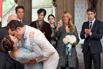 chuck bass, kiss and blair