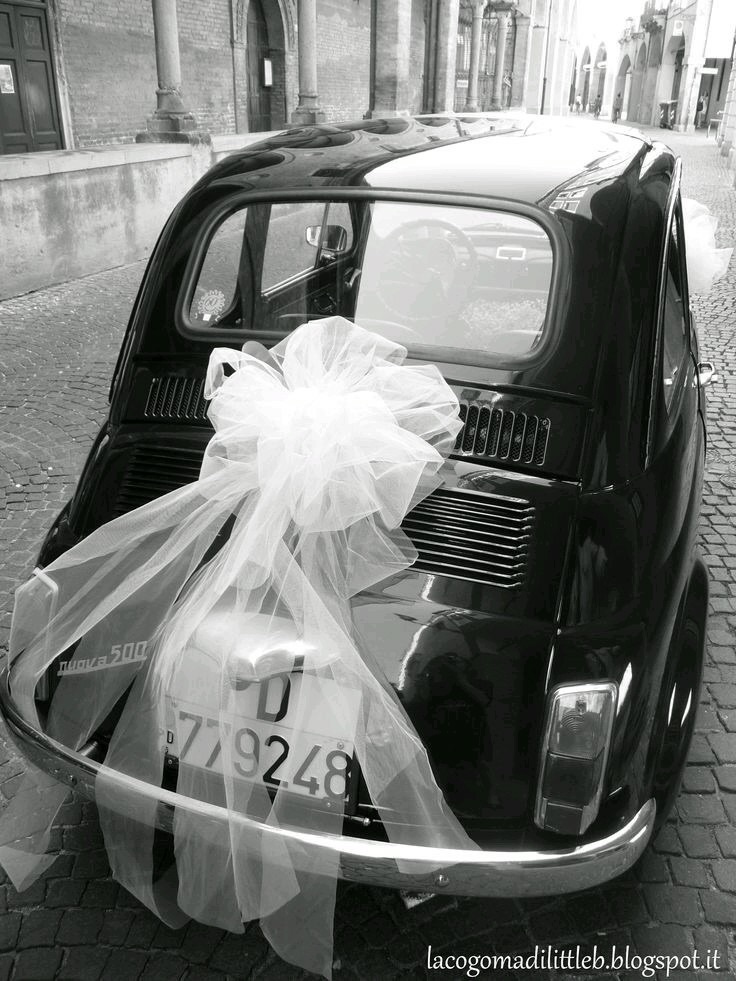 wedding car, bride, vintage car and love