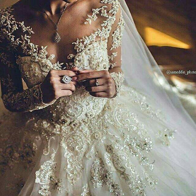lace, beautifully and a wedding dress