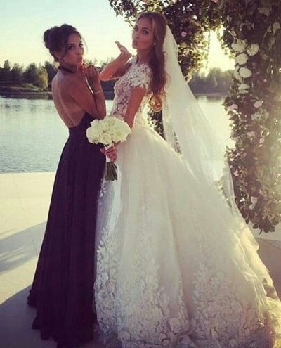 wedding dress, best friends and wedding goals