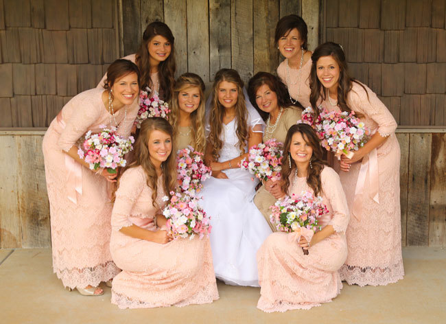 michaela bates, pink wedding, jana duggar and bates wedding