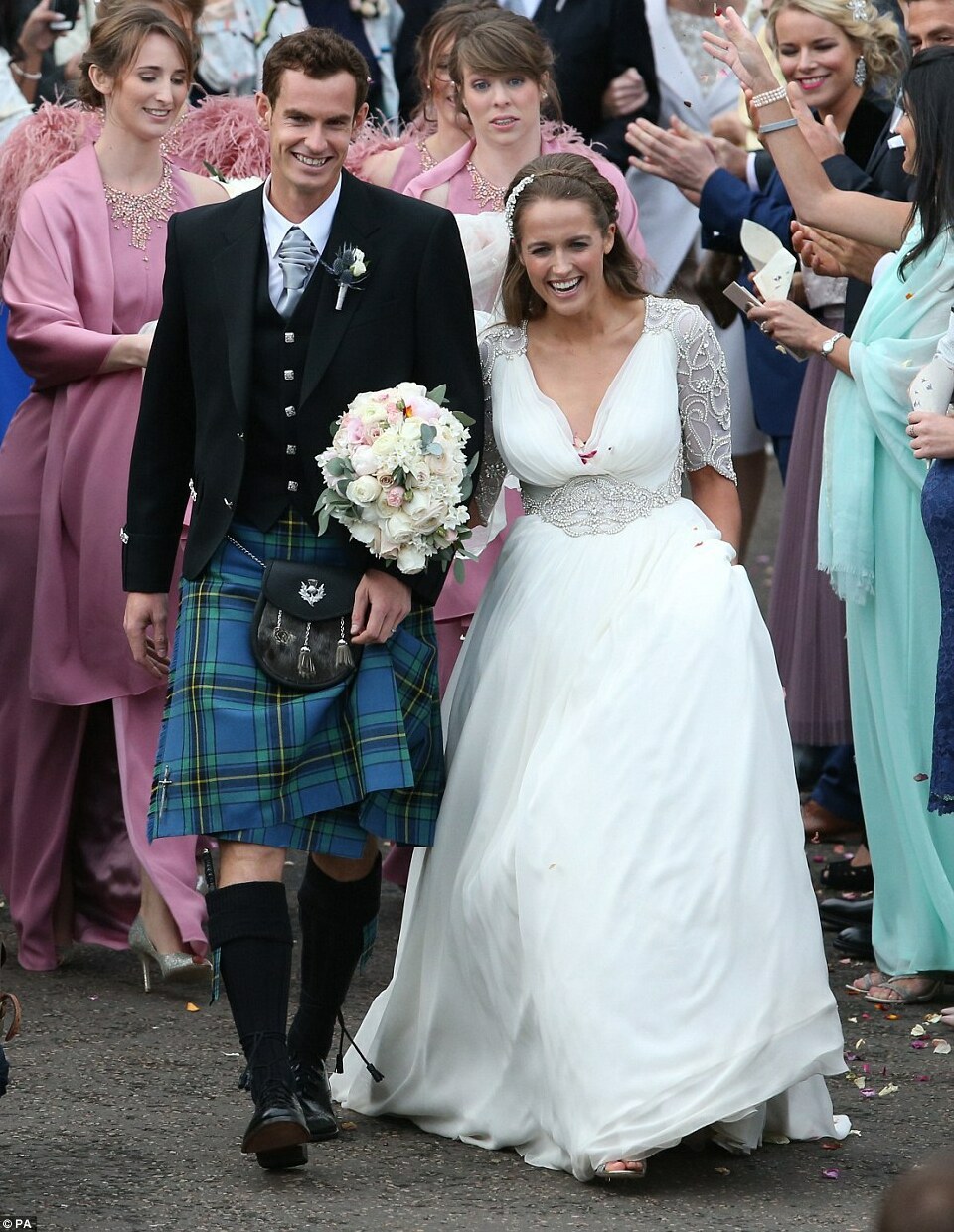 andy murray, kim sears, kilt and tennis