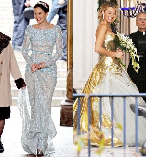 blair, serena, wedding gowns and gossip girl