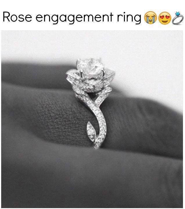 engaged, one day, rose and love