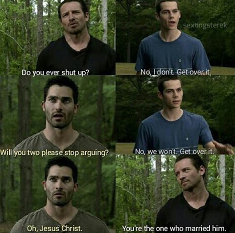 stiles stilinski, funny, peter hale and cute