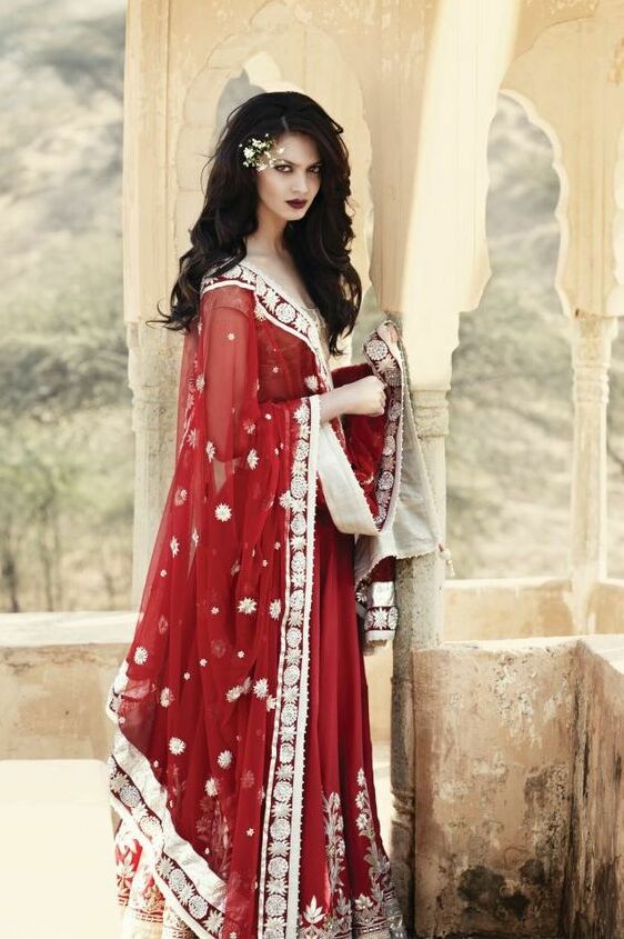 bridal, red, india and fashion