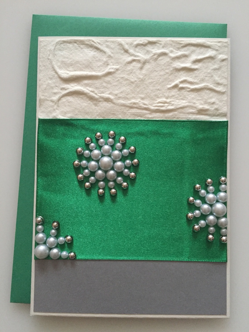 cardmaking, present, ribbon and green