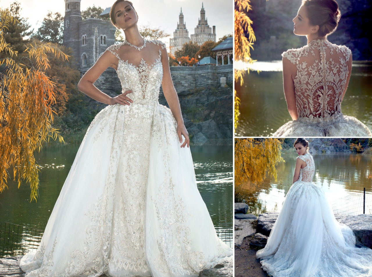 wedding dress, glamour, dress and spring