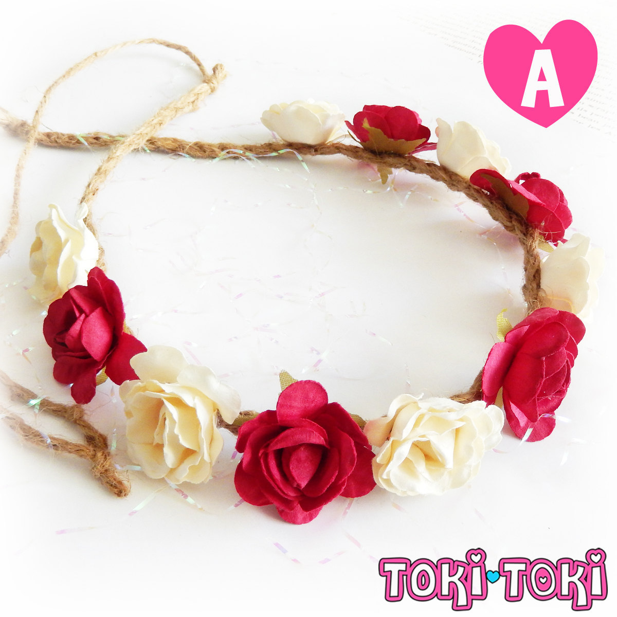 handmade accessory, floral tiara, fairy headcrown and paper garland