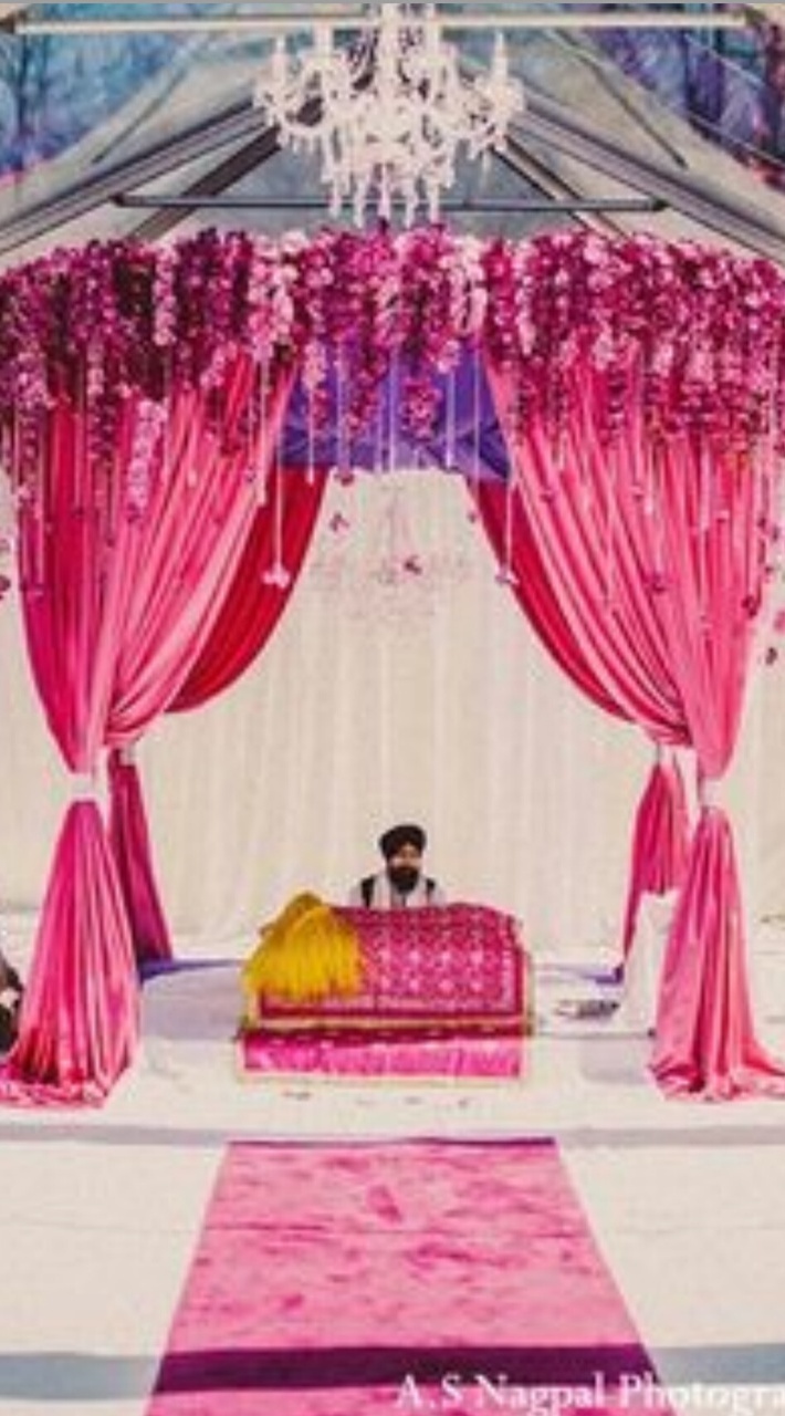 desi, indian wedding, aisle and gurdwara