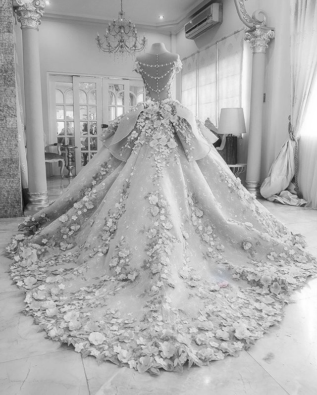 dress, stunning, princess and wedding dress
