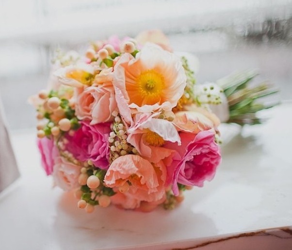 pink, romantic, bouquet and flowers