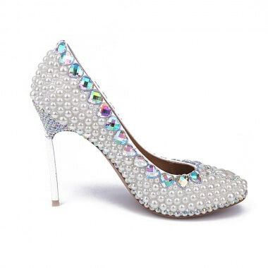 wedding shoes, rhinestones and handmade