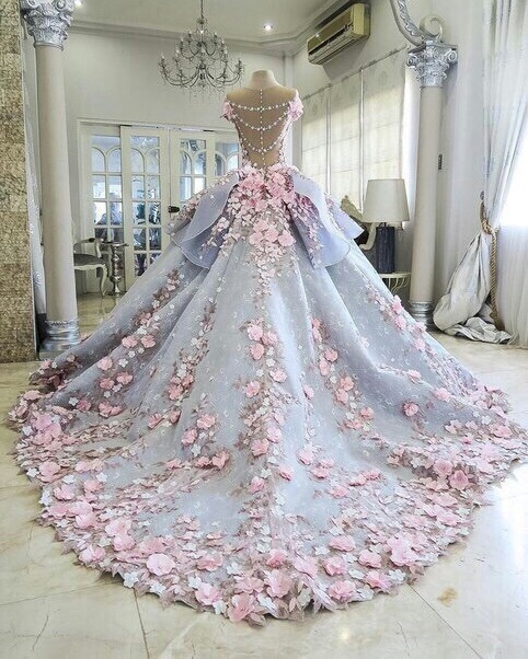 dress, dream dress, pink flower and mode