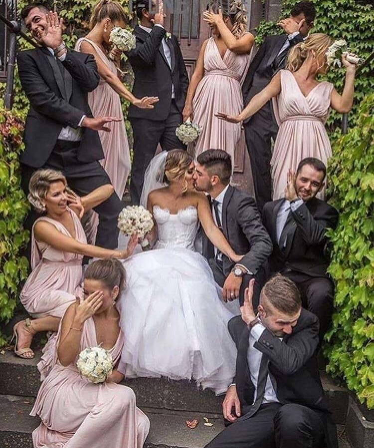 wedding dress, flower girl, marriage and bridesmaids