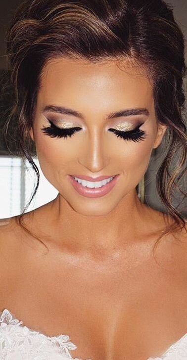 gown, eyes and makeup