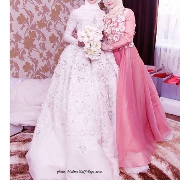 hijab, wedding dress, beauty and muslim bride