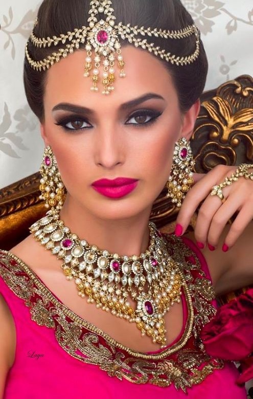 gorgeous, amazing, indian bride and pink dress