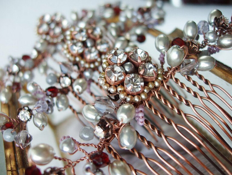 hair comb, jewelry, etsy and hair accessories