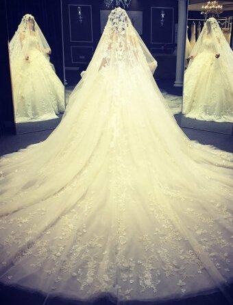train, bridal and lace