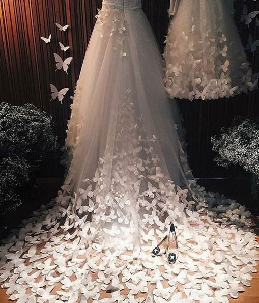 beautiful, white, bride and flowers