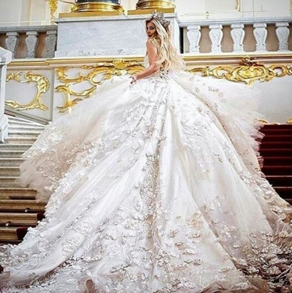 big dress, white, blonde and bride