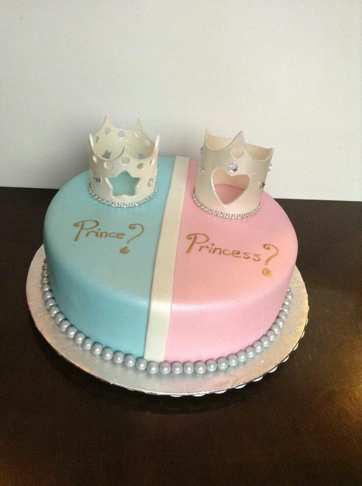 prince, baby shower, gender cake and princess