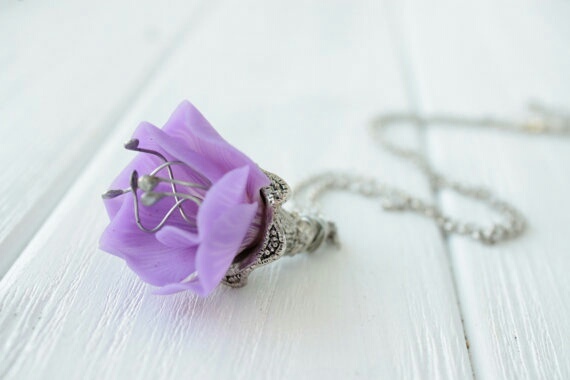 necklace, flower and fashion
