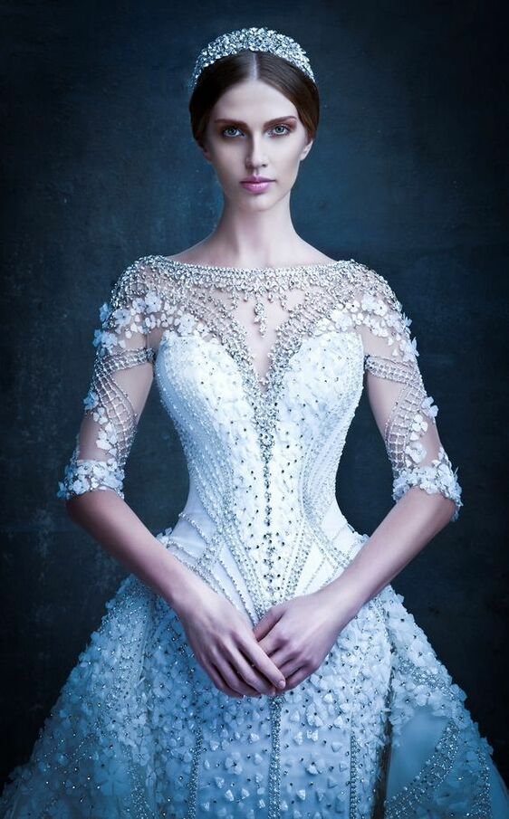 embroidery, embellishment, michael cinco and wedding gown