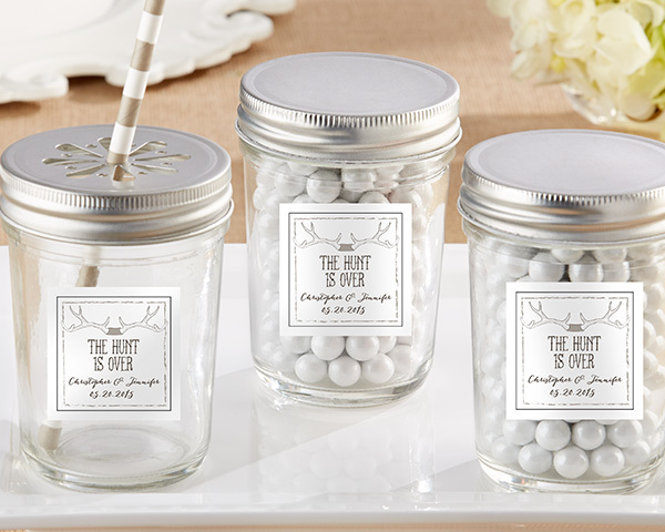 wedding favors, mason jar, rustic and engagement