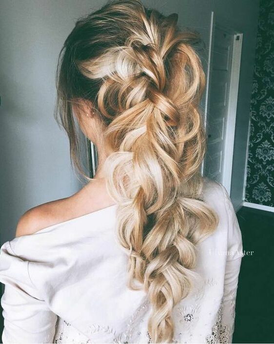 cabello, braid, summer and romantic