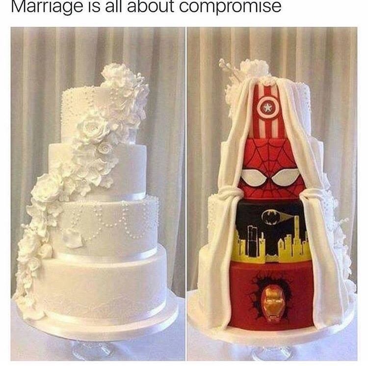 superhero and cake