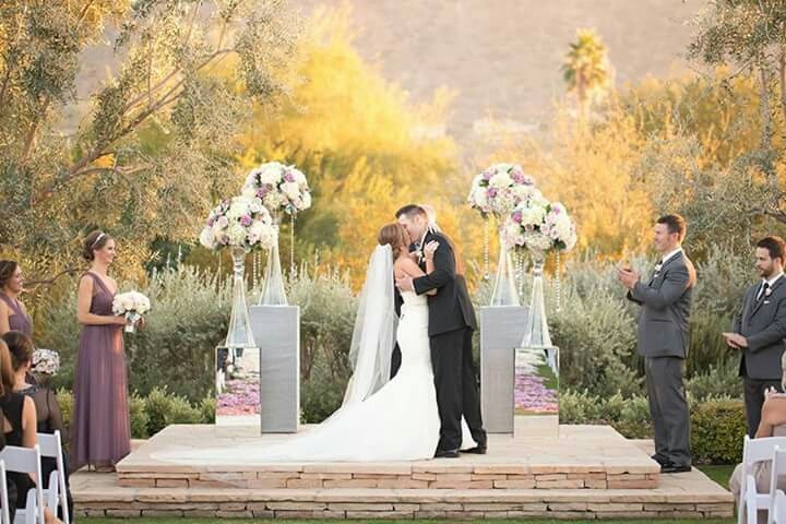 couple, love, bride and groom and ceremony