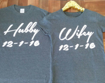 wedding shirts, honeymoon shirts and matching shirts